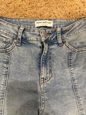 Marc New York Women's High-Rise Light ankle, blue jeans